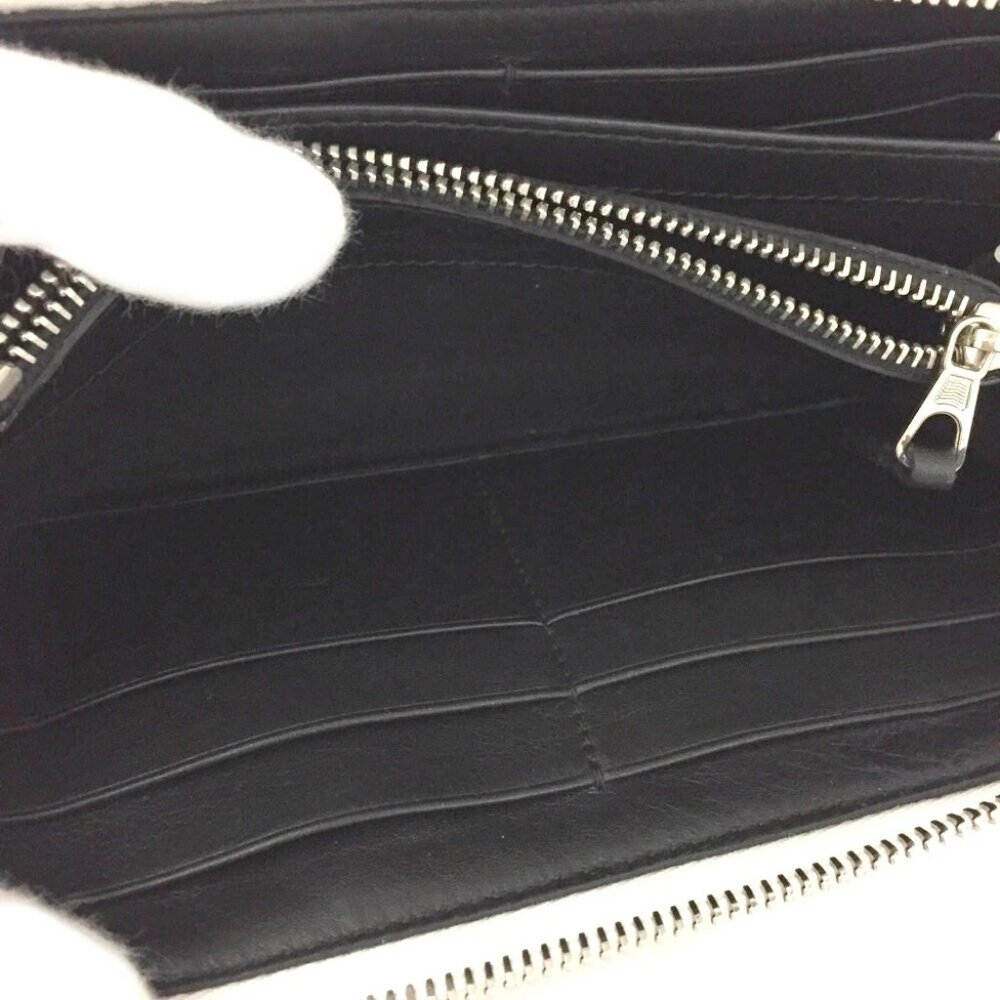 729220BG (X2) Balenciaga Wallet Long Quilted White Leather - Picture 8 of 9